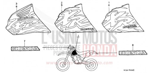 MARQUE (XR250RT/V/W) XR250RT de 1996